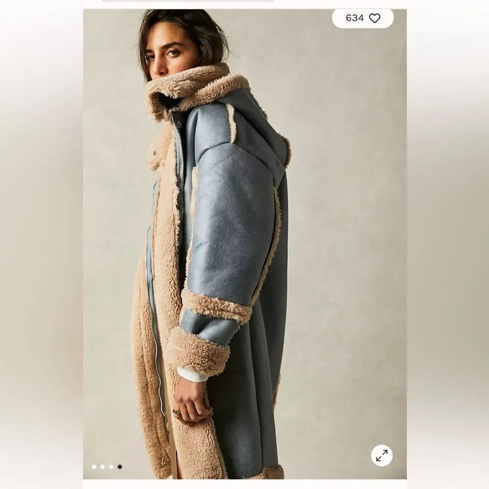 Free People Jakke Azeala Shearling Parka size 4